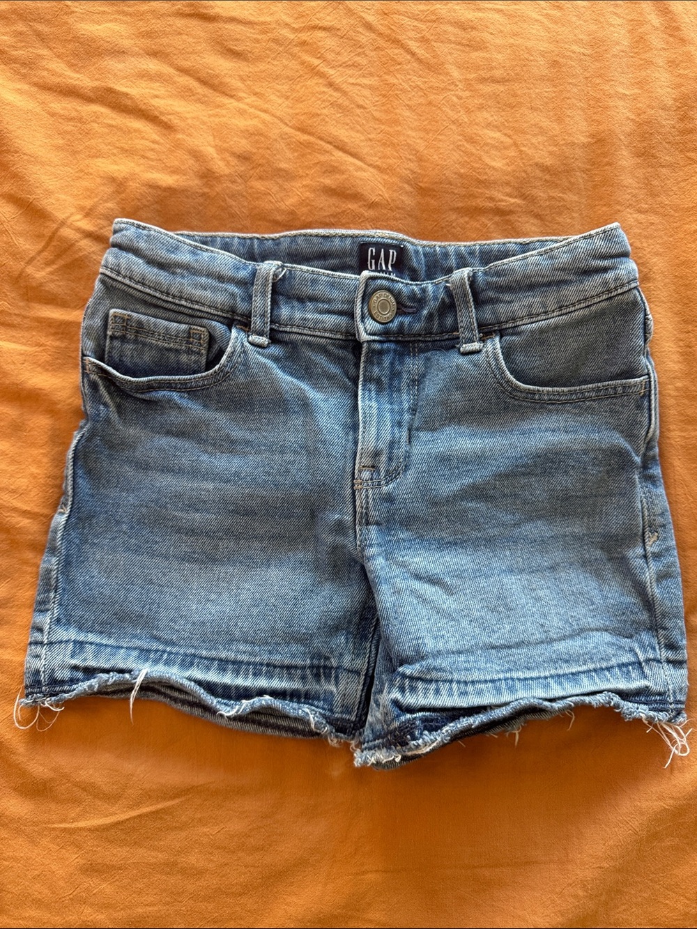 GAP Blue Denim raw hem Cutoff Shorts 7